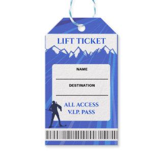 VIP SKI LIFT TICKET Escort Seating Card Gift Tags