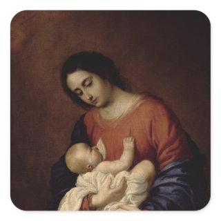 Virgin and Child, 1658 Square Sticker