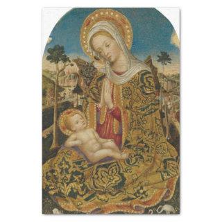 Virgin and Child by Quirizio di Giovanni da Murano Tissue Paper
