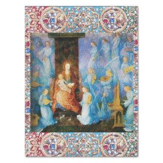 VIRGIN AND CHILD,CONCERT OF ANGELS,PRECIOUS JEWELS TISSUE PAPER