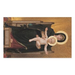 Virgin and Child Rectangular Sticker