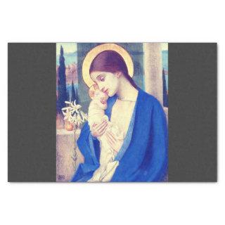 Virgin Mary and Child by Marianne Stokes Tissue Paper