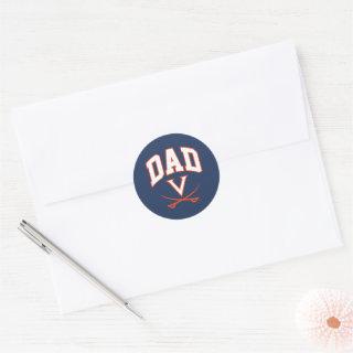 Virginia Cavaliers Dad Classic Round Sticker