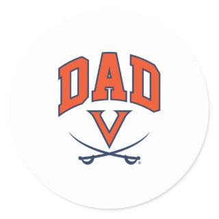 Virginia Cavaliers Dad Classic Round Sticker