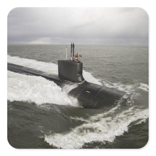 Virginia-class attack submarine square sticker