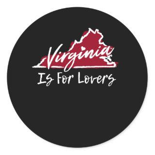 Virginia Is For The Lovers Classic Round Sticker