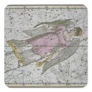 Virgo, from 'A Celestial Atlas', pub. in 1822 (col Square Sticker