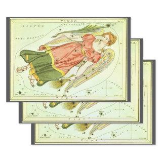 Virgo Virgin Vintage Constellation Urania's Mirror  Sheets