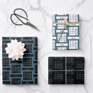 Virgo Zodiac Sign Fun Quote Blue & White Birthday  Sheets