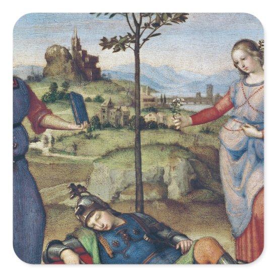 Vision of a Knight, c.1504 Square Sticker