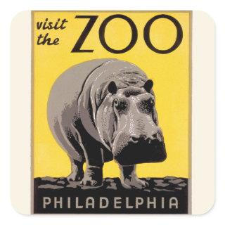 Visit The Zoo Square Sticker