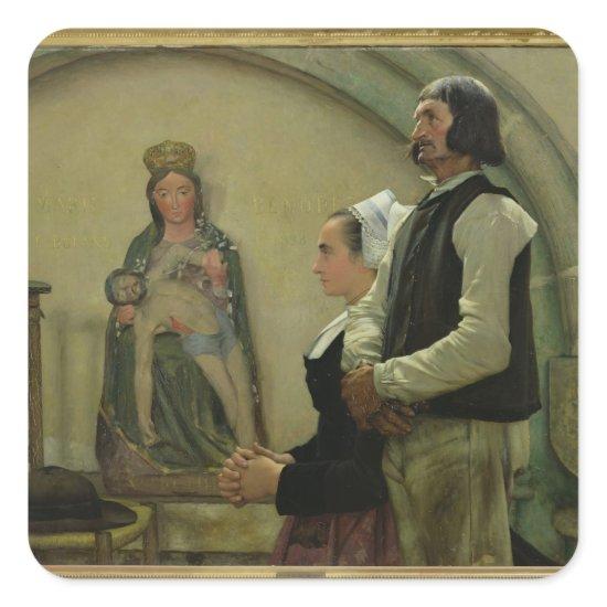 Visiting the Virgin of Benodet, 1898 Square Sticker