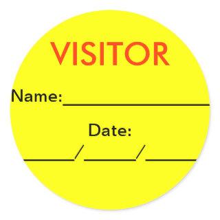 VISITOR CLASSIC ROUND STICKER