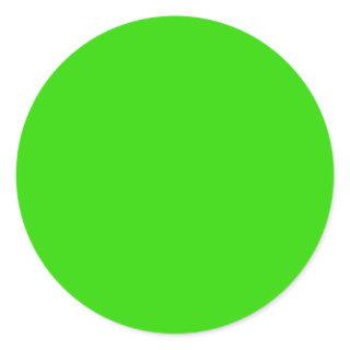 Visual Identifiers Nothing But Color Bright Green Classic Round Sticker