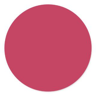 Viva Magenta Solid Color Classic Round Sticker