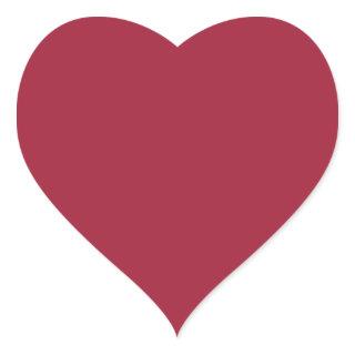Vivid Burgundy Best Colored Heart Sticker