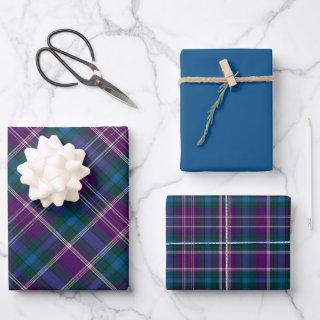 Vivid Purple, Green & Blue Plaid  Sheets