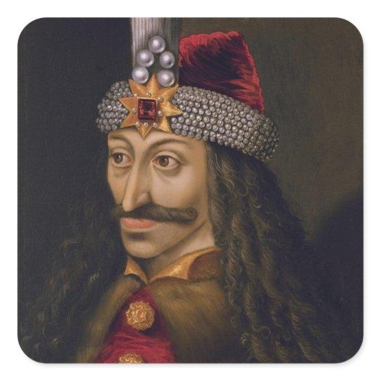 Vlad tepes Impaler Voivode portrait Dracula histor Square Sticker