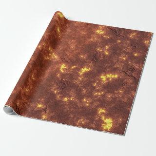 Volcanic hot lava planet surface