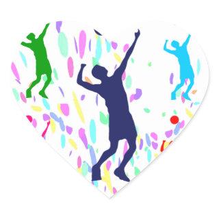 VOLLEYBALL HEART STICKER