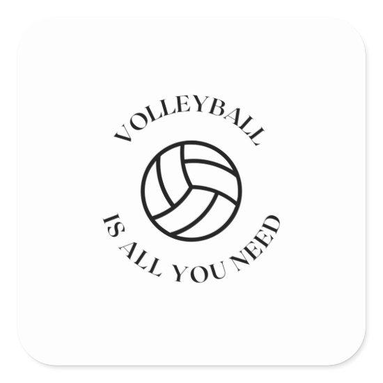 Volleyball need square sticker
