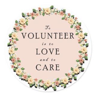 Volunteer Appreciation Classic Round Sticker