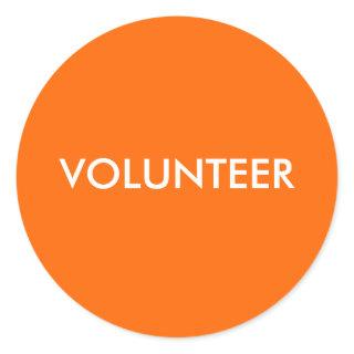 VOLUNTEER CLASSIC ROUND STICKER