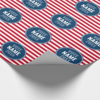 Vote - Add Name campaign with preppy stripes