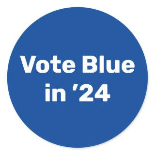 Vote Blue in 2024 Classic Round Sticker