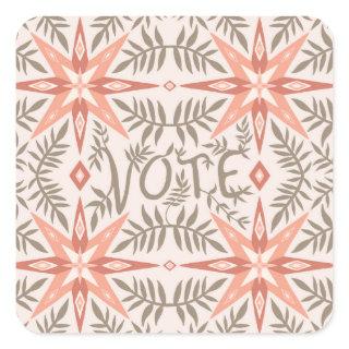 VOTE ELECTION DAY Vines Botanical  Square Sticker