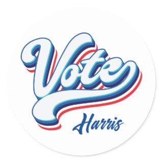 Vote Election Typography  Classic Round Sticker