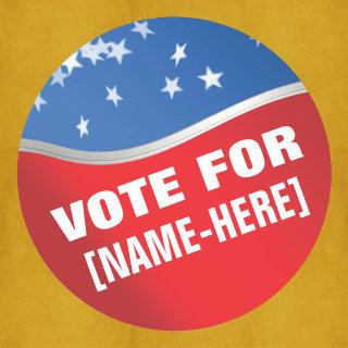 Vote For - custom campaign election sticker
