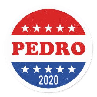 Vote for Pedro 2020 Elections Classic Round Sticker