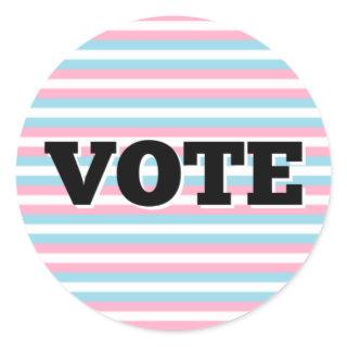 Vote Sticker on Trans Pride Background