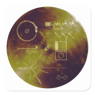 Voyager 1 and 2 Golden Record Sounds of Earth Square Sticker