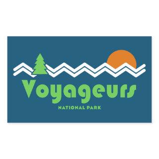 Voyageurs National Park Retro Rectangular Sticker