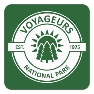Voyageurs National Park Sun Trees Square Sticker