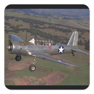 Vultee, BT-13, WWII_Classic Aviation Square Sticker