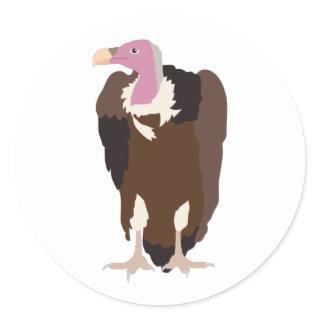 Vulture Bird Illustration Classic Round Sticker