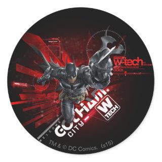 W-Tech Red Batman Graphic Classic Round Sticker