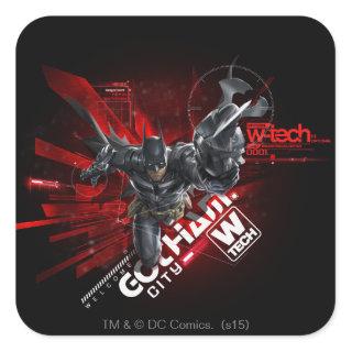 W-Tech Red Batman Graphic Square Sticker