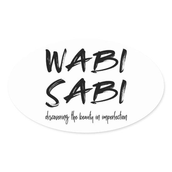 Wabi sabi oval sticker