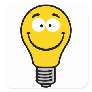 Wacky Lightbulb Square Sticker