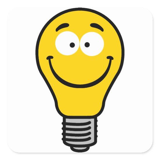 Wacky Lightbulb Square Sticker