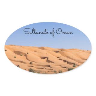 Wahiba Sands desert - Oman Oval Sticker