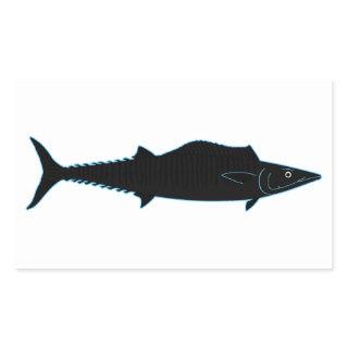 Wahoo! Fish Icon Rectangular Sticker