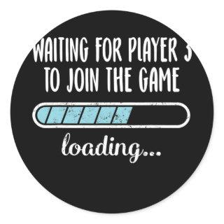 Waiting For Player 3 To Join The Game Loading Classic Round Sticker