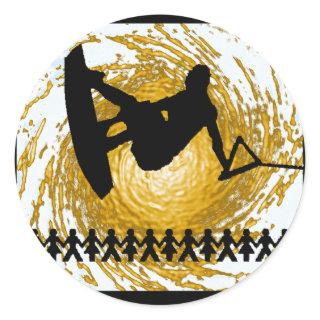 Wakeboard By This Classic Round Sticker