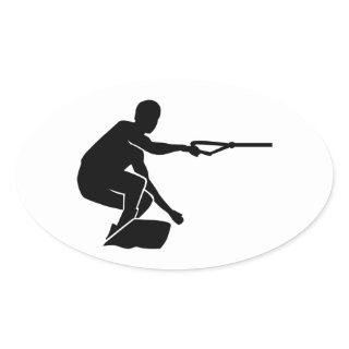 Wakeboard Oval Sticker