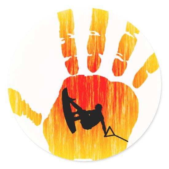 Wakeboard Side Slider Classic Round Sticker
